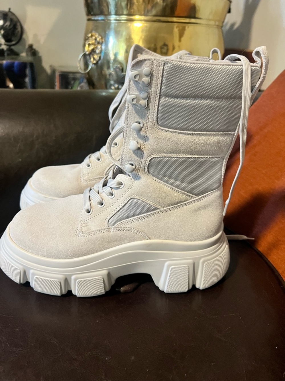 Steve Madden Rivka Bone combat boots women’s size 8M - Picture 10 of 10